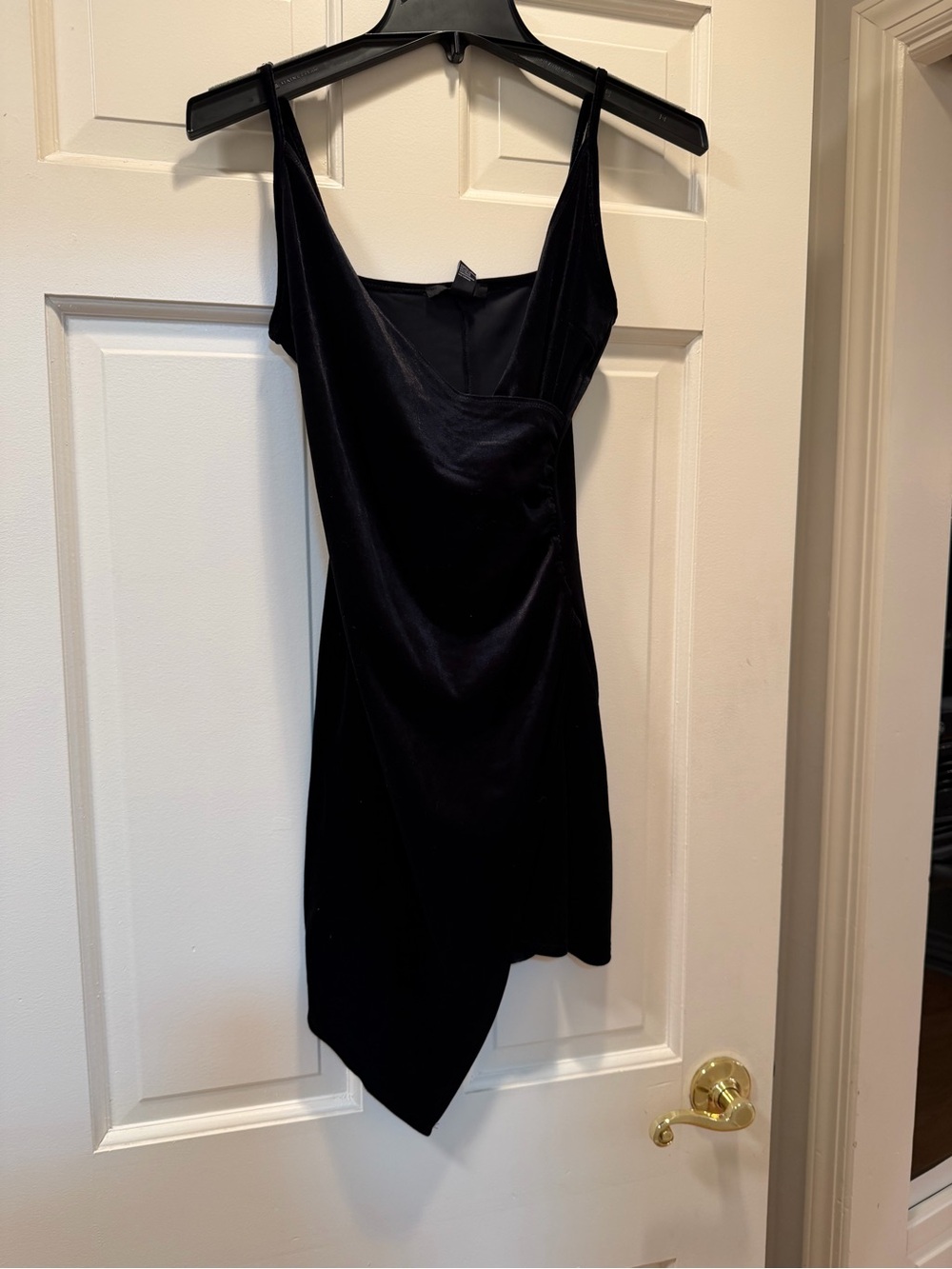 Forever 21 Black Asymmetrical Slip Dress
